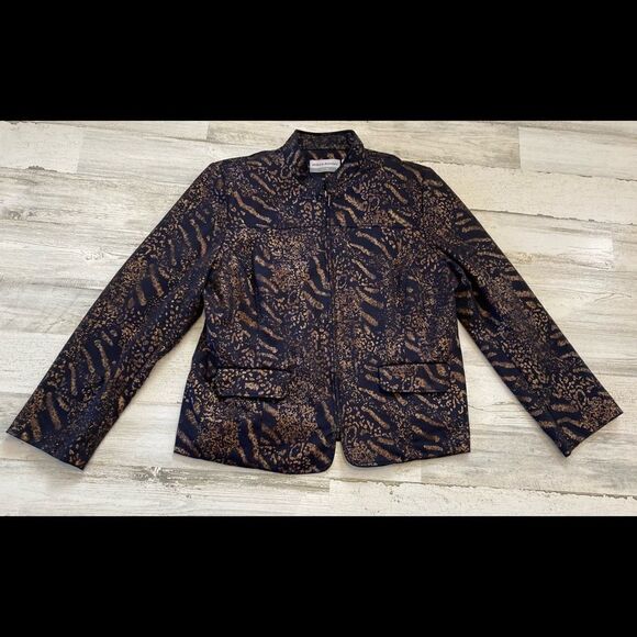 Vintage 80’’s Black & Gold Jacket Medium - Picture 5 of 5